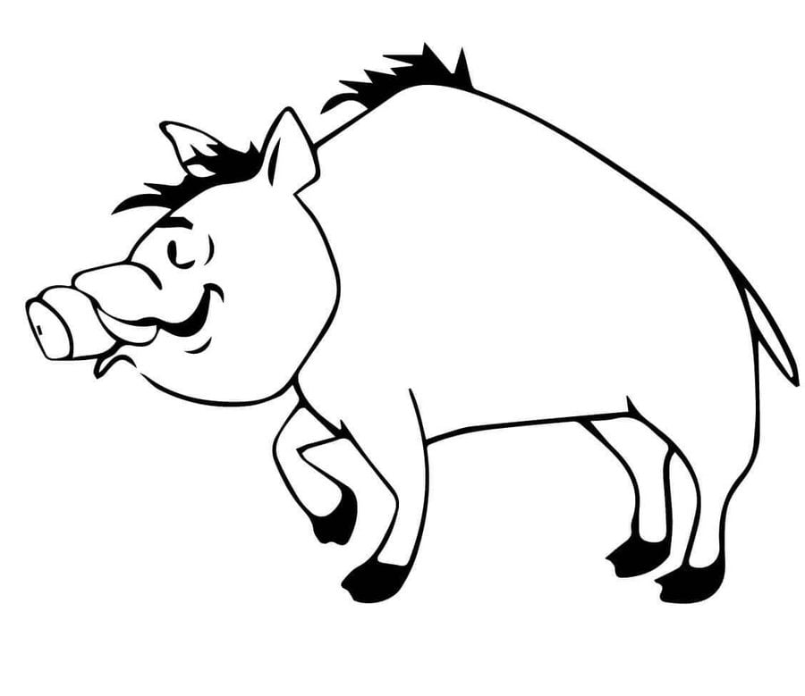 Ausmalbilder: Wildschweine zum ausdrucken, kostenlos, für Kinder und