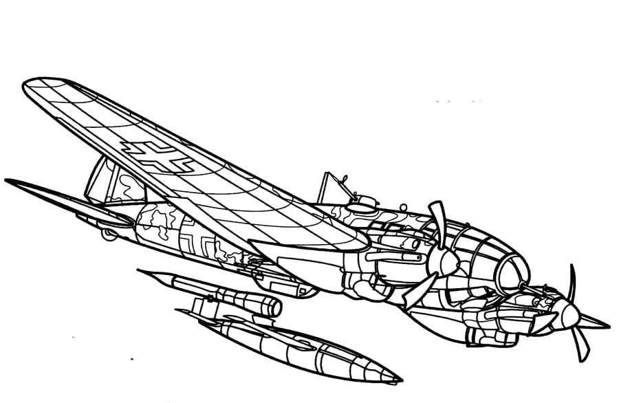 Coloring pages: Bomber 4