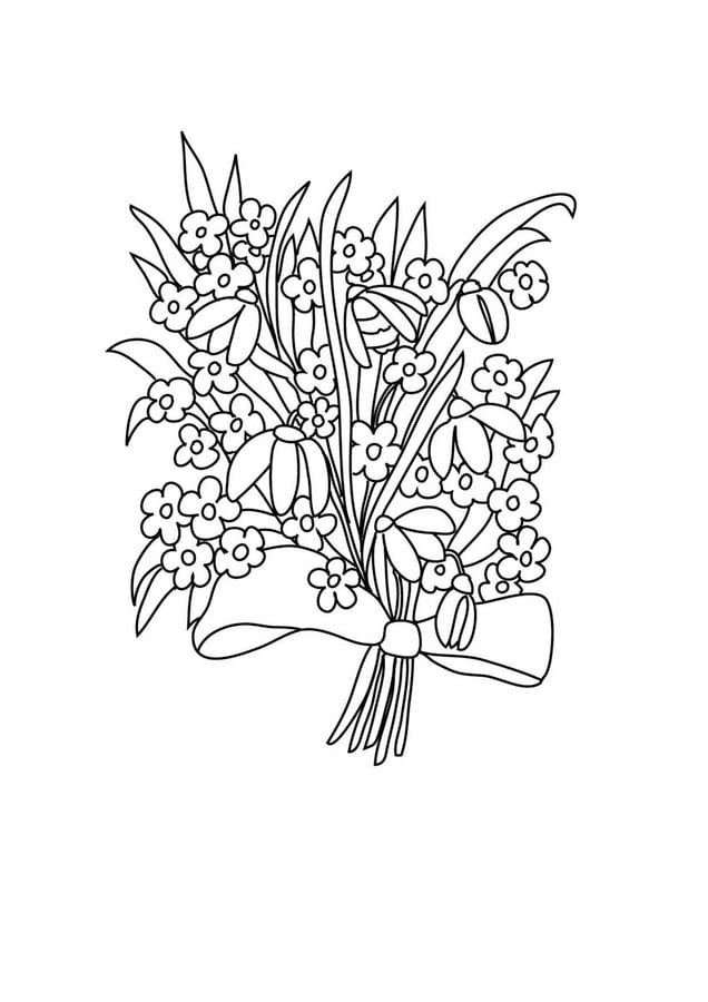 Coloring pages: Forget-me-not 3