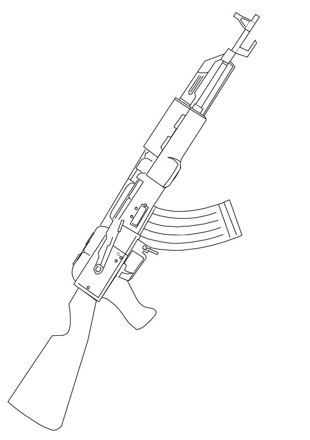 coloring pages of machine guns