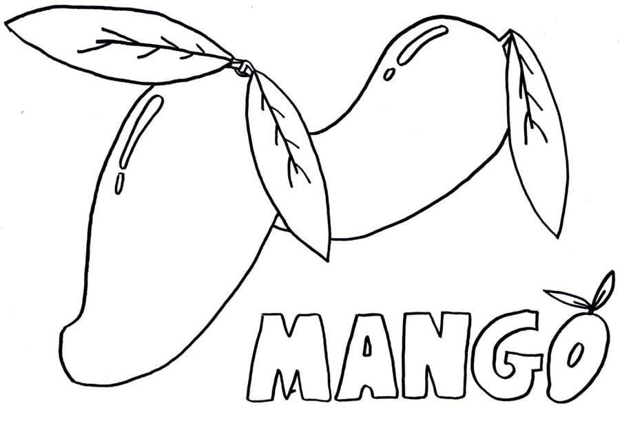Ausmalbilder: Mango