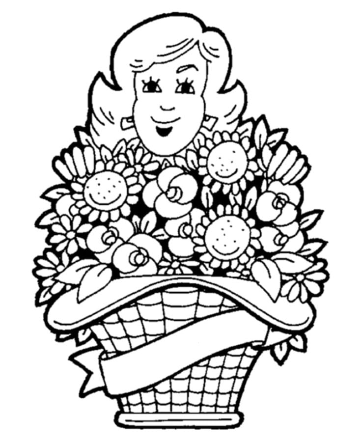 Coloring pages: Mother's Day flowers
