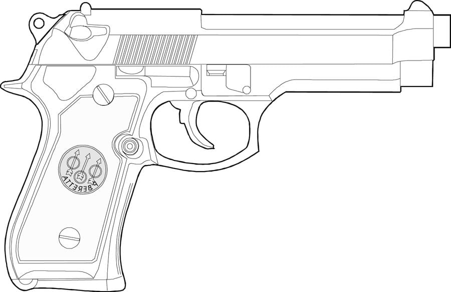 Coloring pages: Pistol
