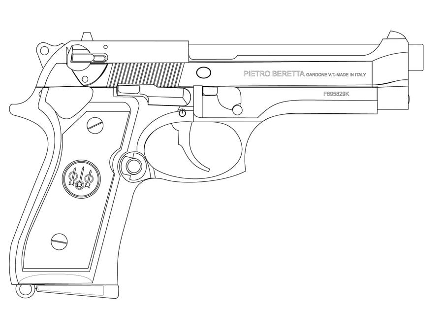 Disegni da colorare: Pistola 2