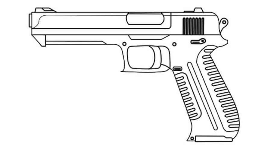 Nerf Gun Kleurplaat Ausmalbild Vintage Pistole Ausmalbilder Kostenlos