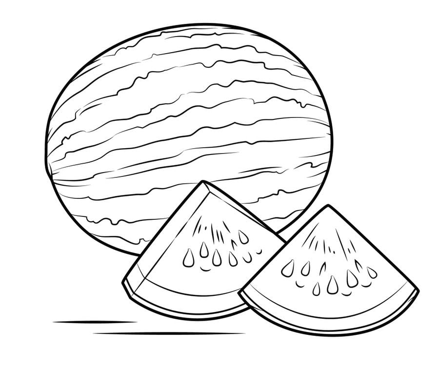 Coloring pages: Watermelon