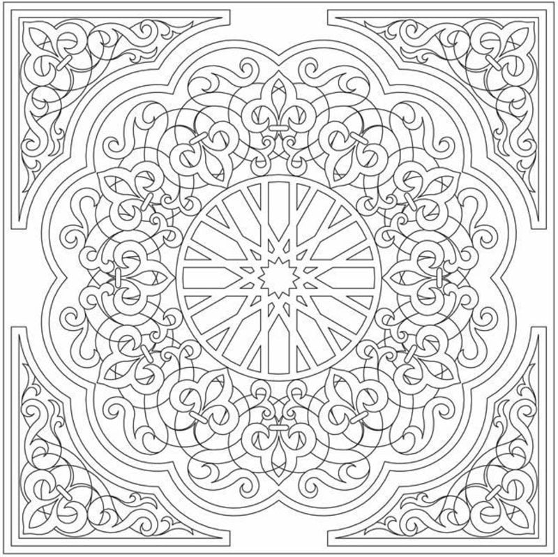 Coloring pages for adults: Arabesque 2