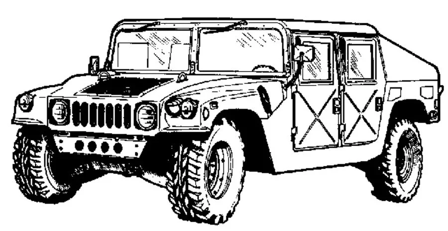 Dibujos para colorear: Camión del ejército