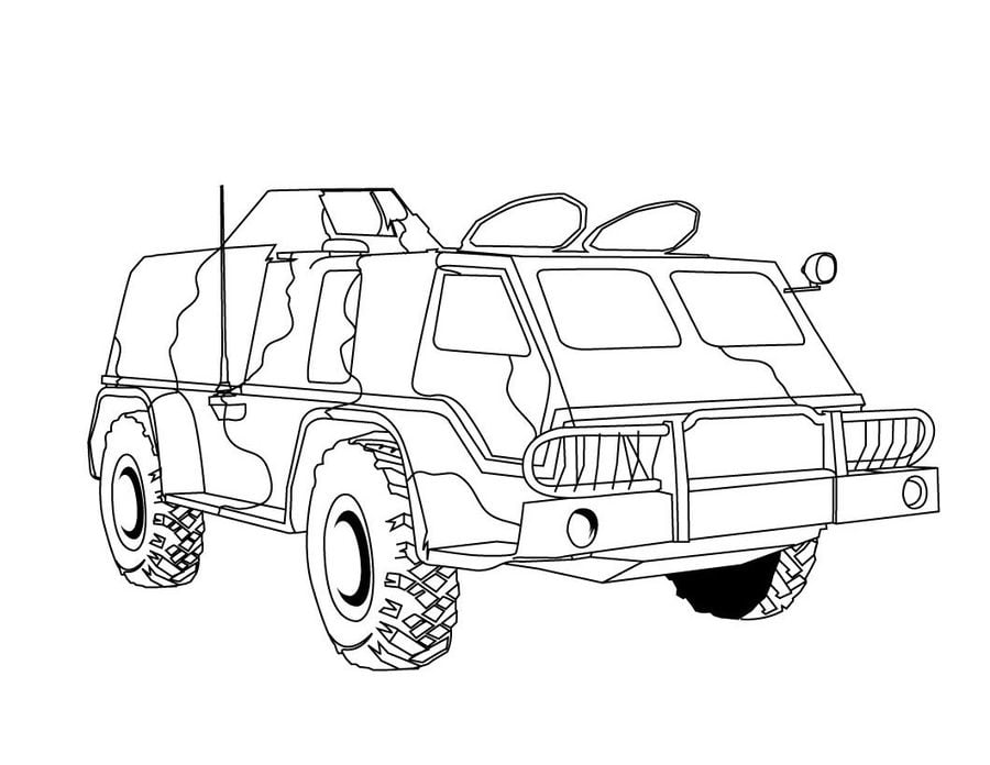 Coloring pages: Army trucks 2