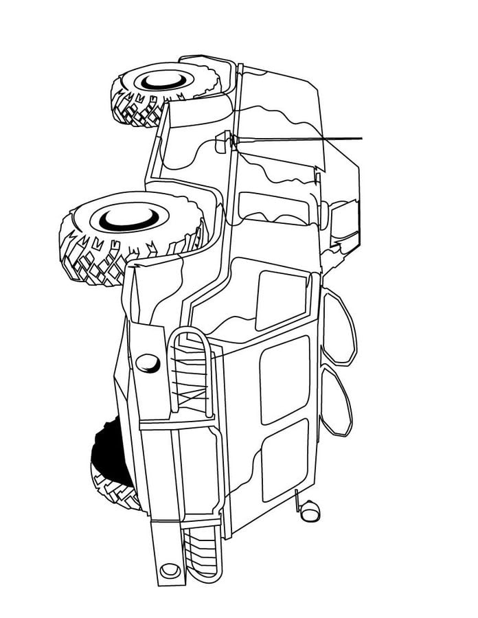 Coloring pages: Army trucks 5