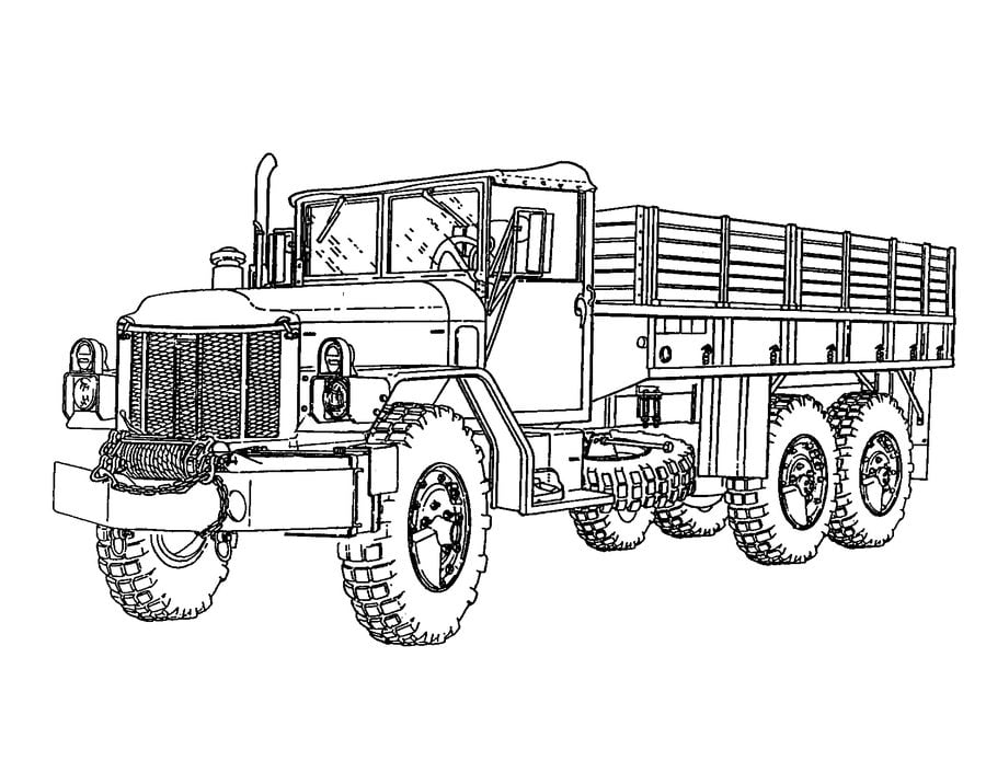 Coloring pages: Army trucks 7