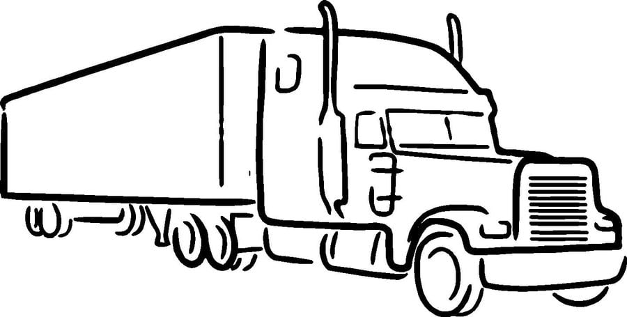 Ausmalbilder: Lastkraftwagen