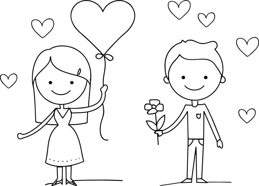 Coloring pages: Couple