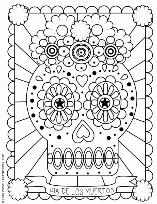 Coloring pages for adults: Skull