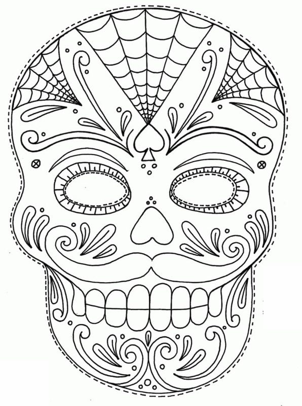 Coloring pages for adults: Skull