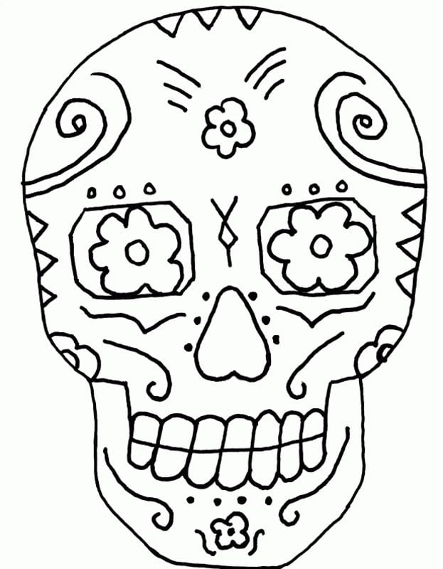 Dibujos para colorear para adultos: Cráneo