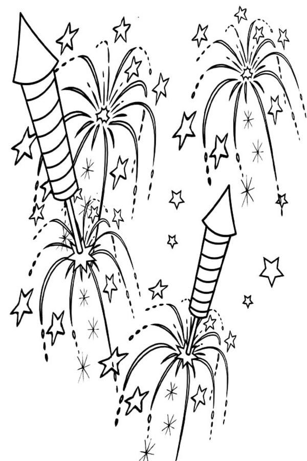 Coloring pages: Fireworks