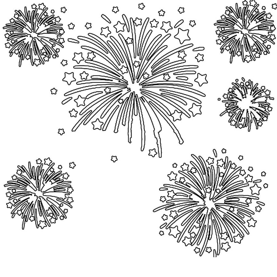 Disegni da colorare: Fuochi d'artificio