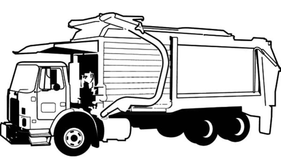 Coloring Pages Garbage Trucks Printable For Kids Adults Free