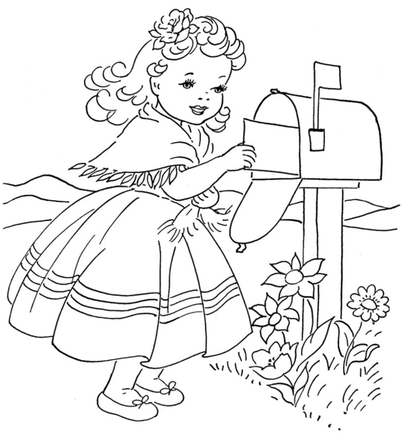 Coloring pages: Girl