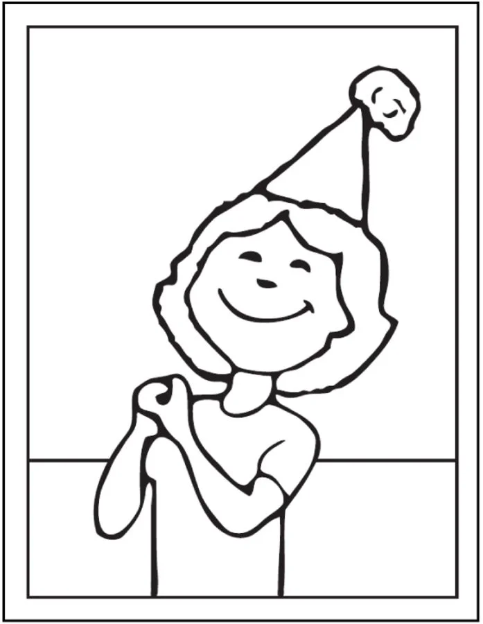 Coloring pages: Party hats