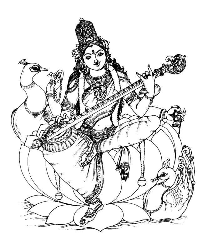 Coloring pages for adults: India