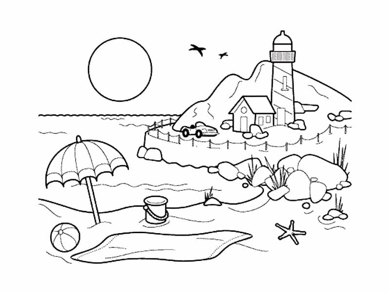 Coloring pages for adults: Landscape