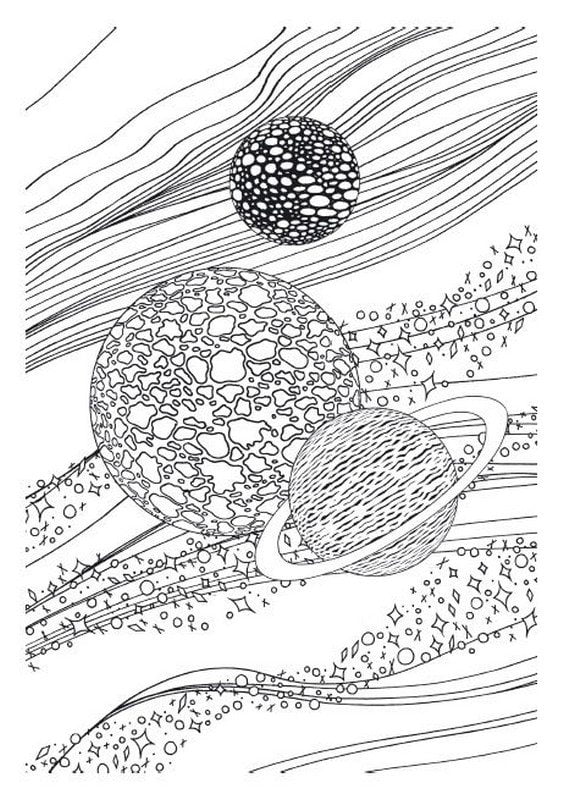 Coloring pages for adults: Moon