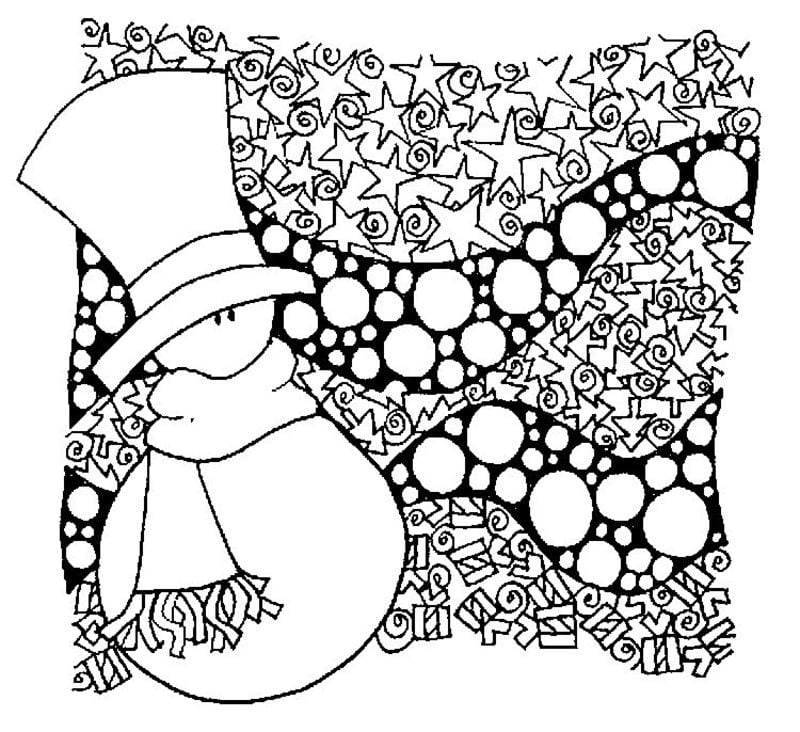 Coloring pages for adults: Winter
