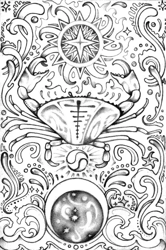 Kolorowanki dla dorosłych: Znaki zodiaku 13