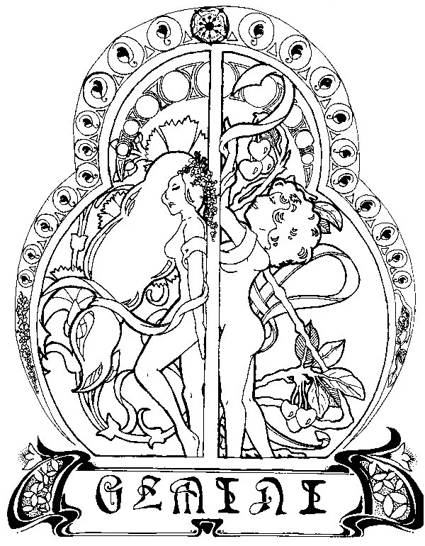 Kolorowanki dla dorosłych: Znaki zodiaku 10