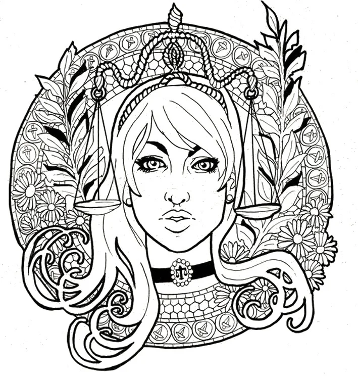 Kolorowanki dla dorosłych: Znaki zodiaku 8