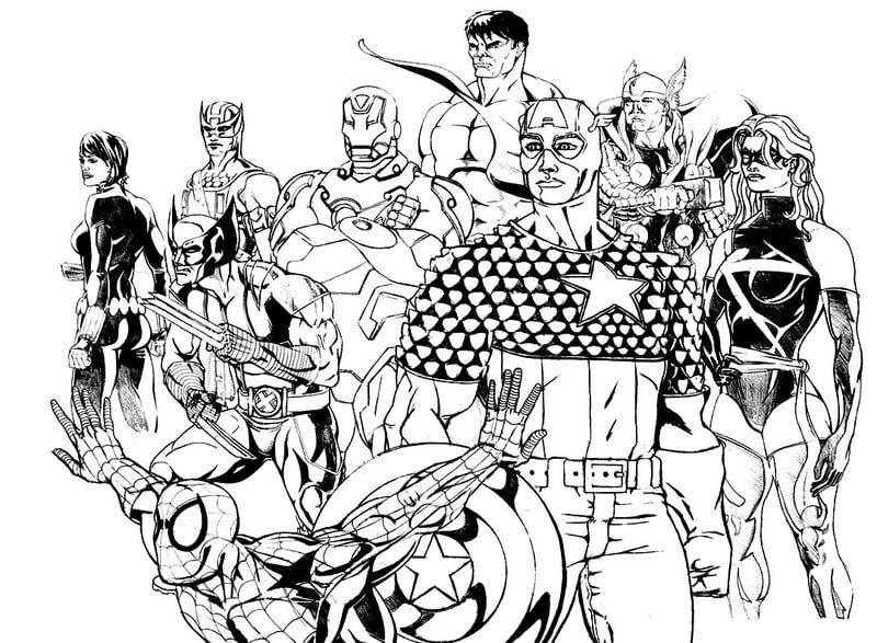 Coloring pages for adults: Comics