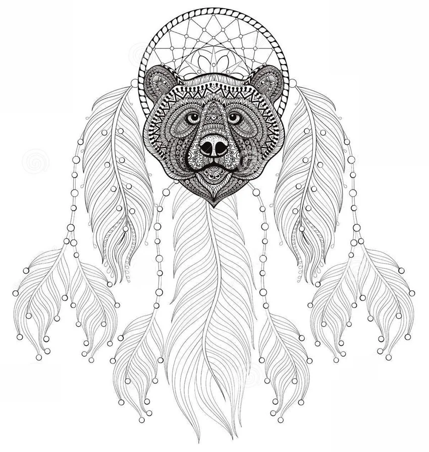 Coloring pages for adults: Dreamcatcher 2