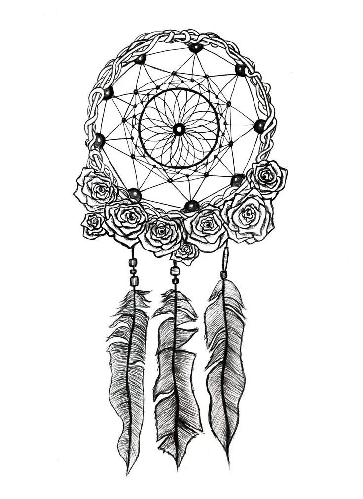 Coloring pages for adults: Dreamcatcher 8