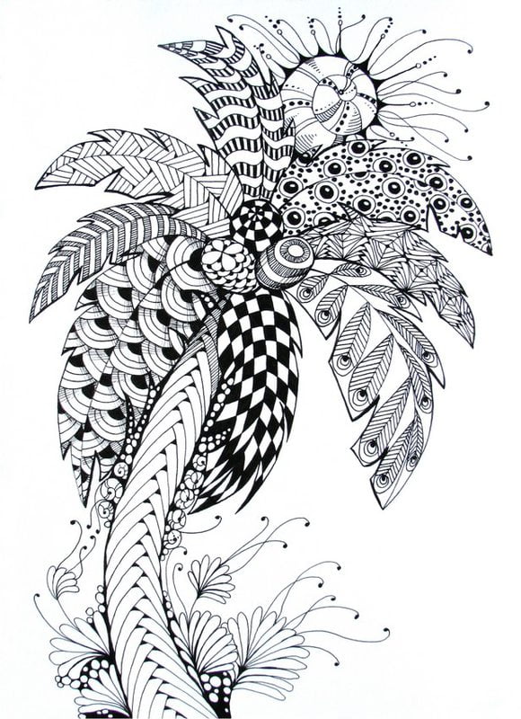 Coloring pages for adults: Summer