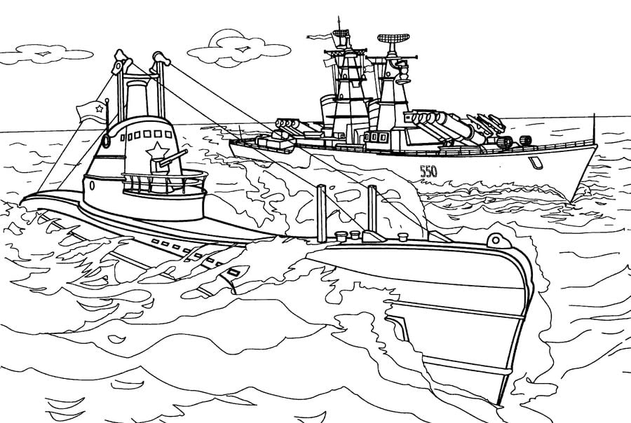 Dibujos para colorear: Submarino