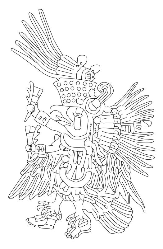 Dibujos para colorear para adultos: Pueblo maya