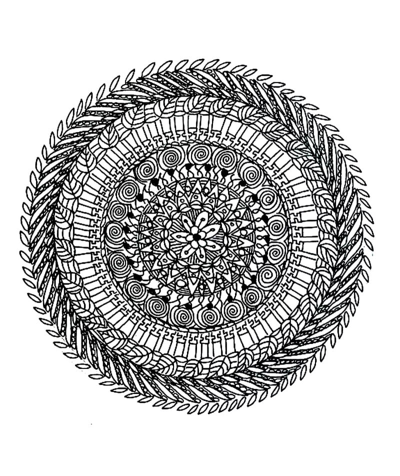 Coloring pages for adults: Mandala