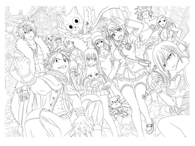 Coloring pages for adults: Manga