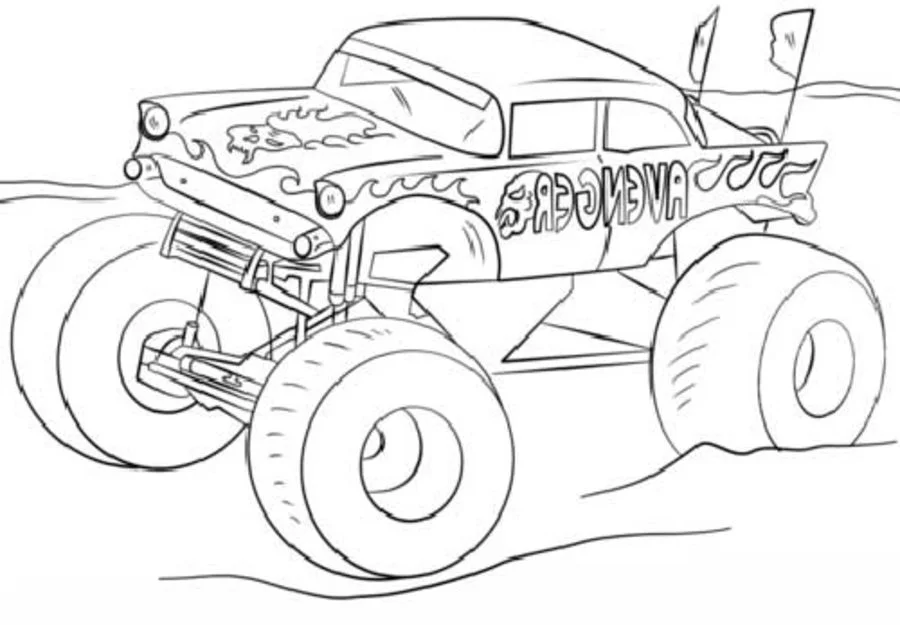 Disegni da colorare: Monster truck 10