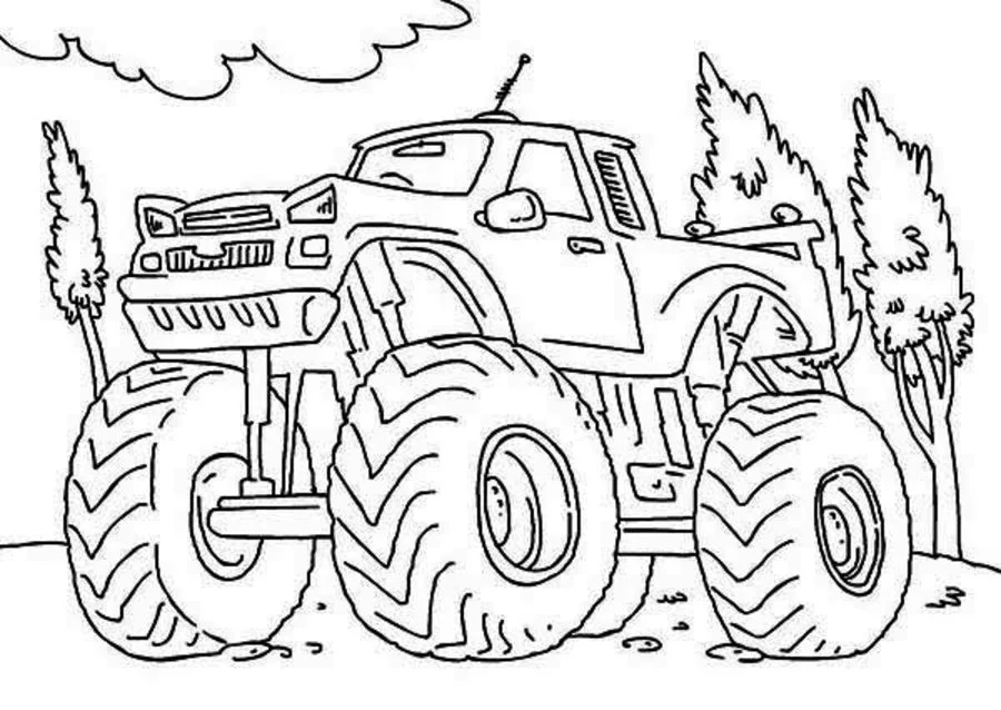 Disegni da colorare: Monster truck 9