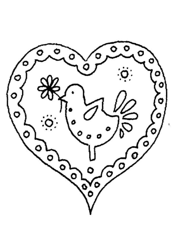 Coloring pages: Mother's day heart