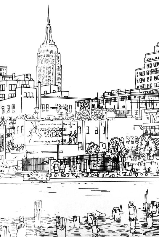 Coloring pages for adults: New York City