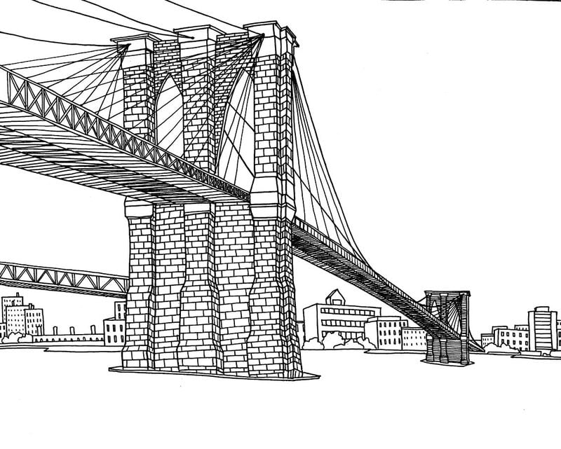 Coloring pages for adults: New York City