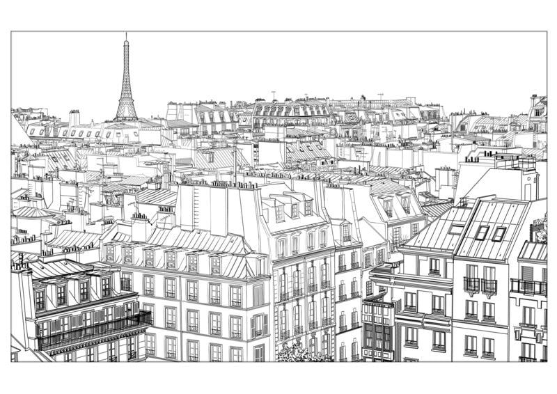 Dibujos para colorear para adultos: París