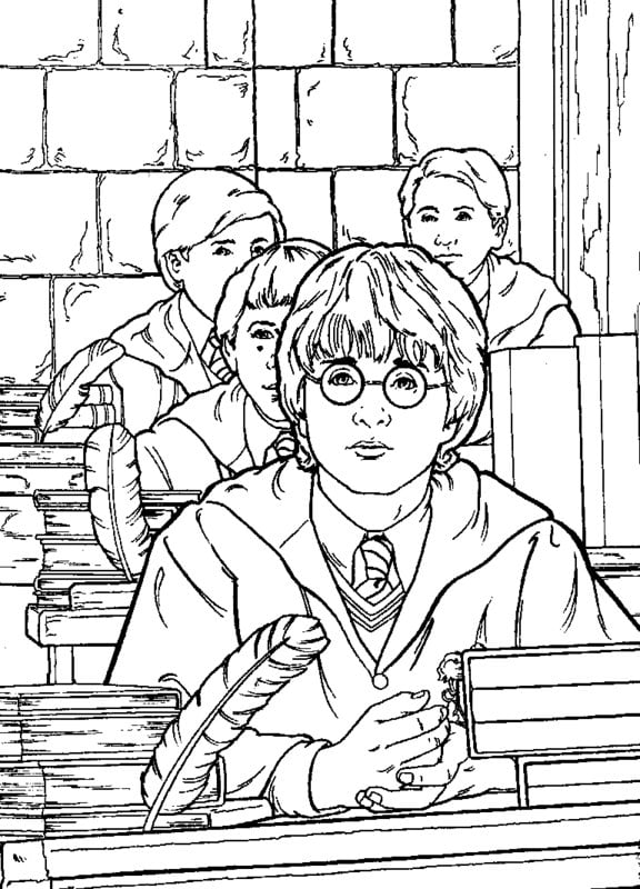 Ausmalbilder für erwachsene: Harry Potter 5