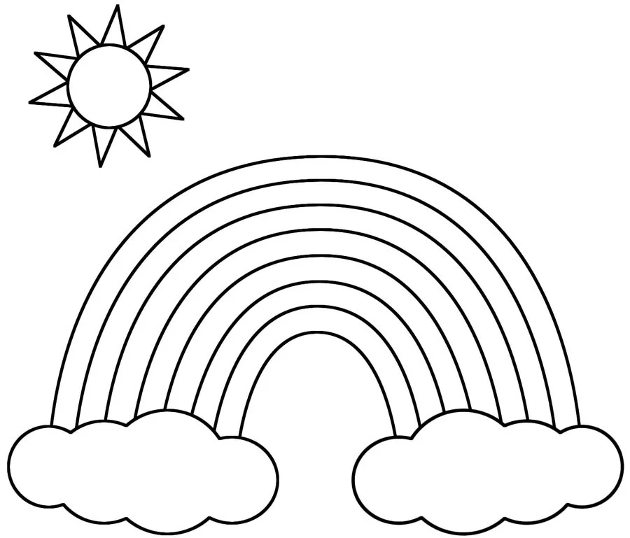 Coloring pages: Rainbow 1