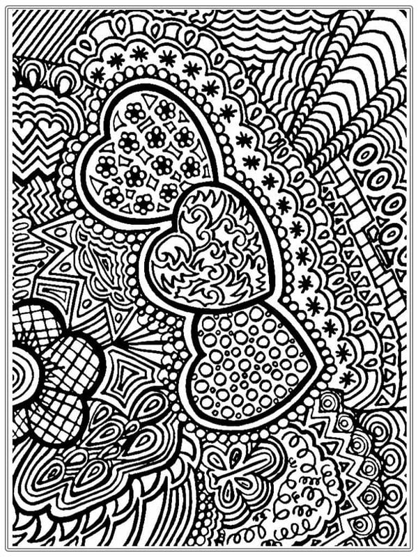 Coloring pages for adults: Heart