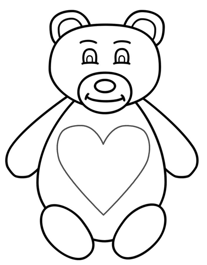 Coloring pages: Teddy bear